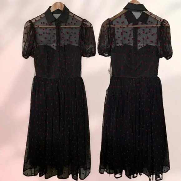Unique Vintage Whimsigoth Knee length Dress Size XS - Picture 3 of 12